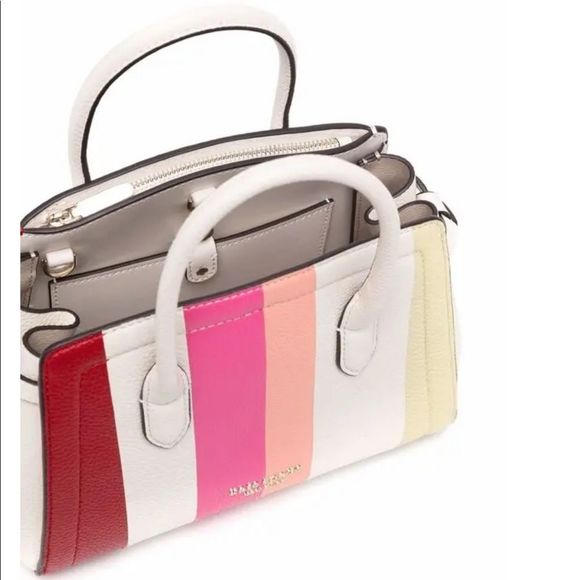 Kate Spade Striped Leather Satchel Crossbody - Picture 8 of 16